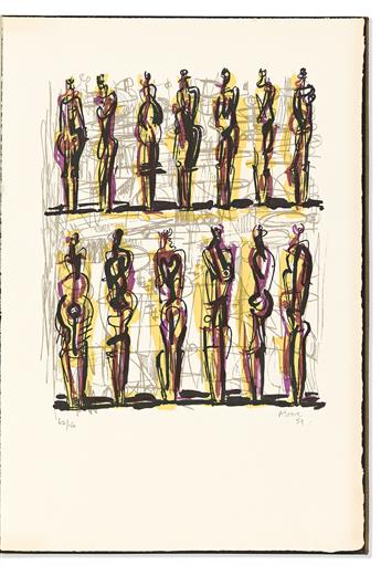 Moore, Henry (1898-1986) Heads Figures and Ideas, with a Signed Lithograph.